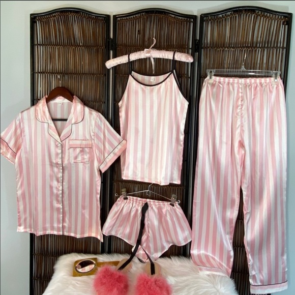 New Pajamas, Set, Silky, Smooth, 4 piece set, Brand New, new pajama set - Picture 8 of 14